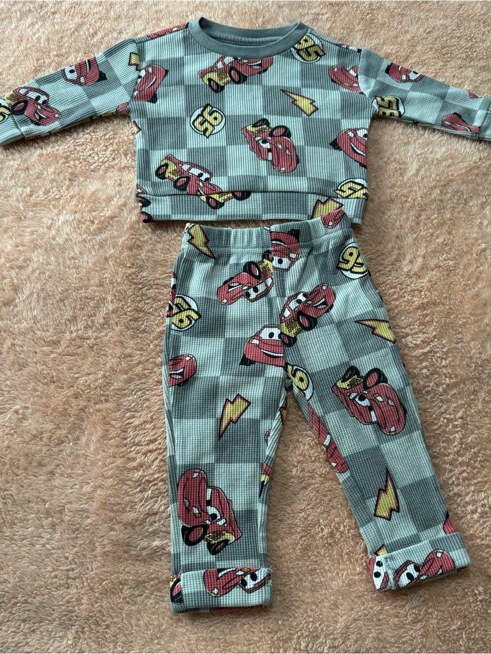 Baby Boy 12M Clothing Bundle – 7 Pieces Disney Cars Bluey Carter’s - Picture 3 of 8